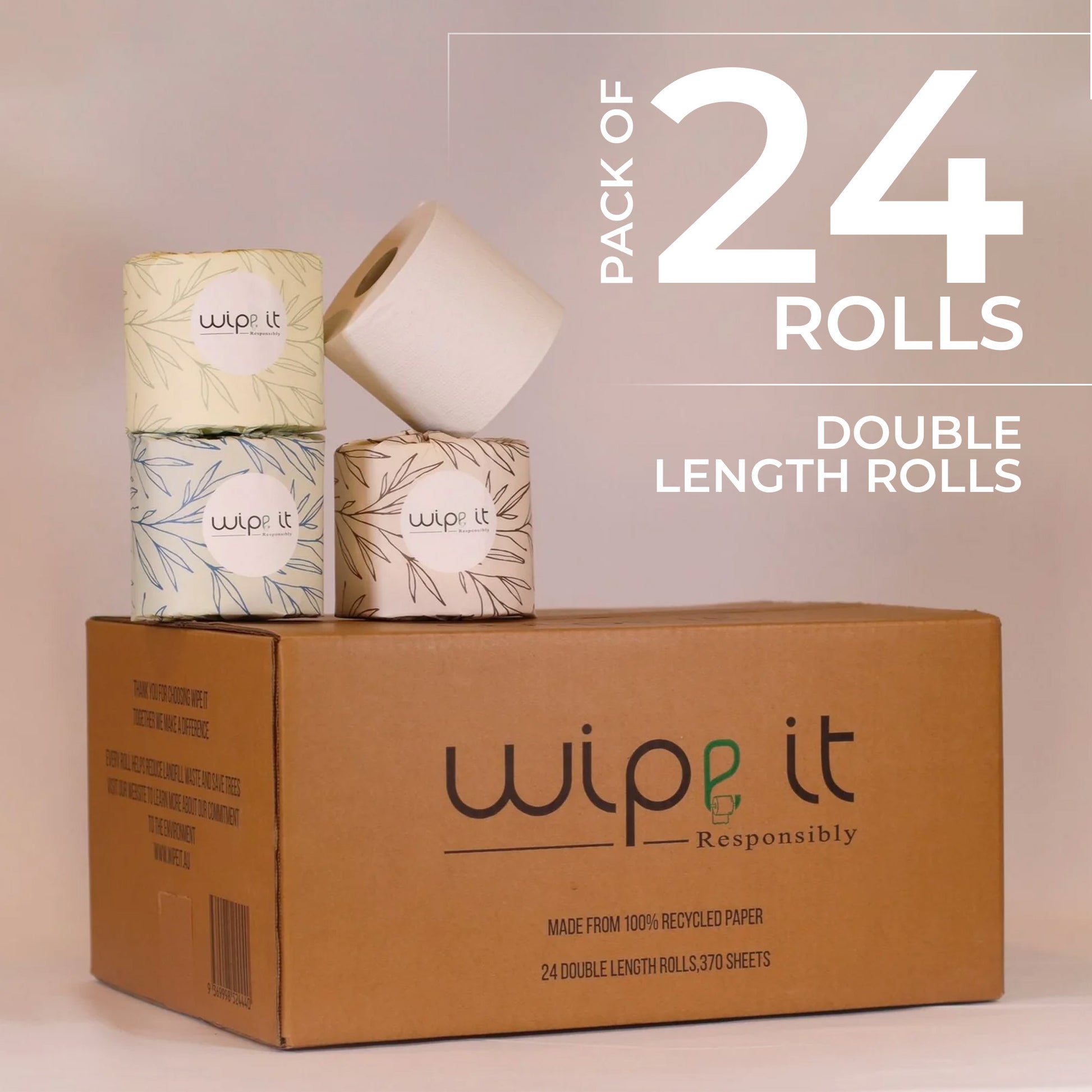 Wipe It Responsibly - 24 Pack of Recycled Toilet Paper